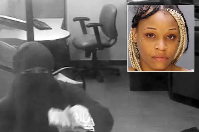 FBI agents are hot on the trail of a woman they’ve dubbed the “Burqa Bandit” while at the height of the Burqa Bandit’s reign, another woman, Heather Lane (inset), allegedly hatched her own bank robbery.