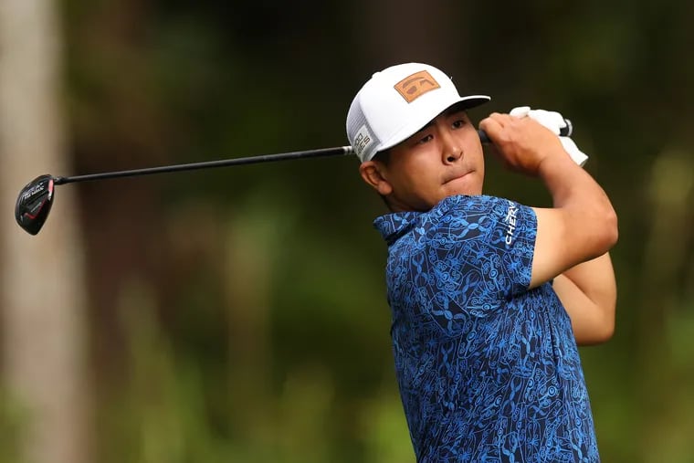 Kurt Kitayama of the United States plays his shot from the fifth tee during the first round of the RBC Heritage at Harbour Town Golf Links on April 13, 2023 in Hilton Head Island, South Carolina. (Photo by Andrew Redington/Getty Images)