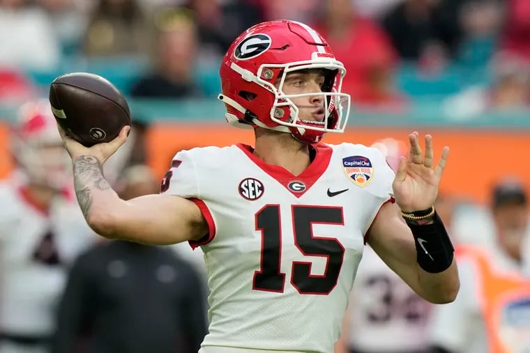 Quarterback Carson Beck and the Georgia Bulldogs are the No. 1 team in the AP preseason college football poll.