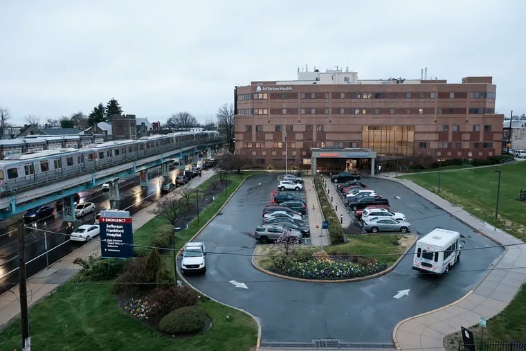 A view of Jefferson Frankford Hospital in Philadelphia. The hospital this month is to open a secure ward that can house nine incarcerated patients from the city jails.