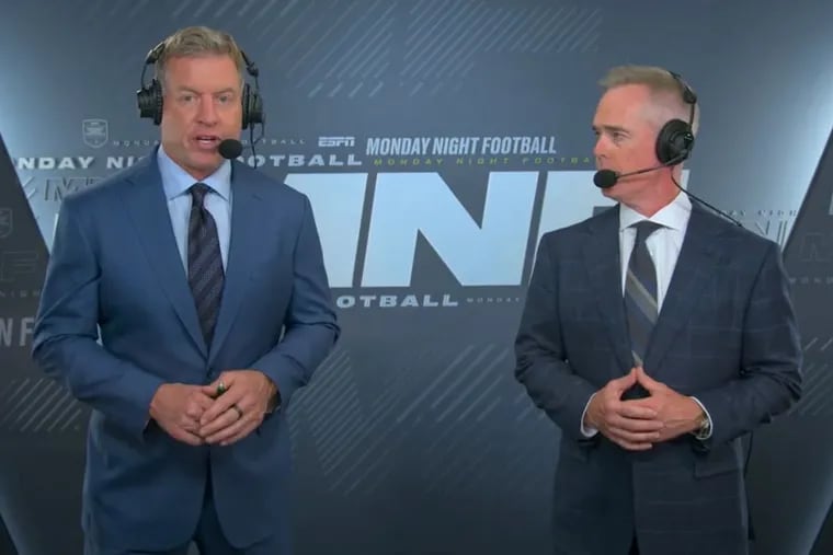 ESPN's Troy Aikman and Joe Buck shine during EaglesVikings on ‘Monday