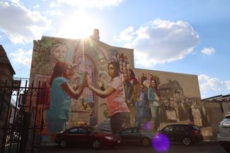 A Super Bowl mural grows in Philly's Northeast - WHYY