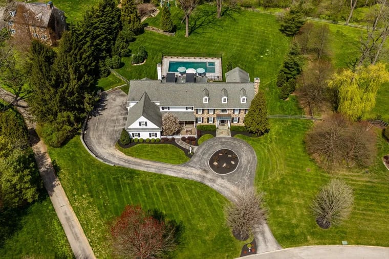 This photo shows the grounds and pool at a home in Tredyffrin Township, Chester County, that was sold in June by the Susan Fitzgerald Team at Compass Real Estate for $2.25 million.