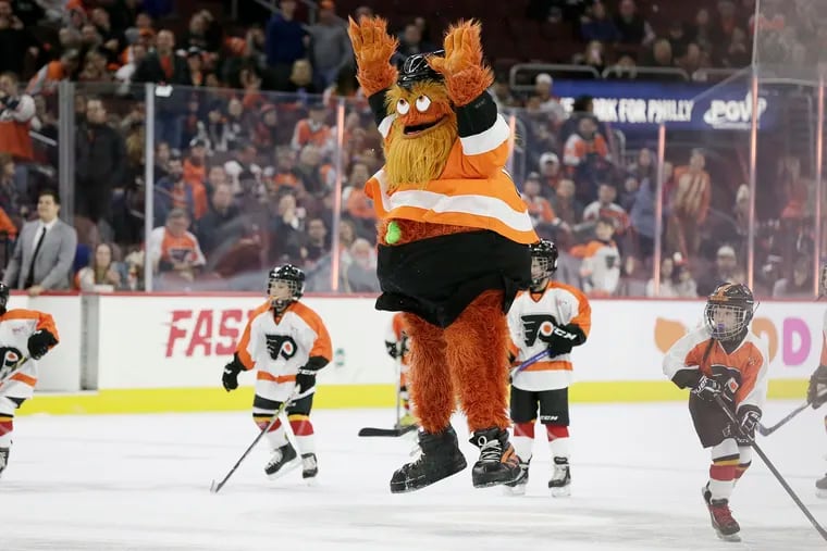 Gritty will be back at the Wells Fargo Center for Flyers games in January.