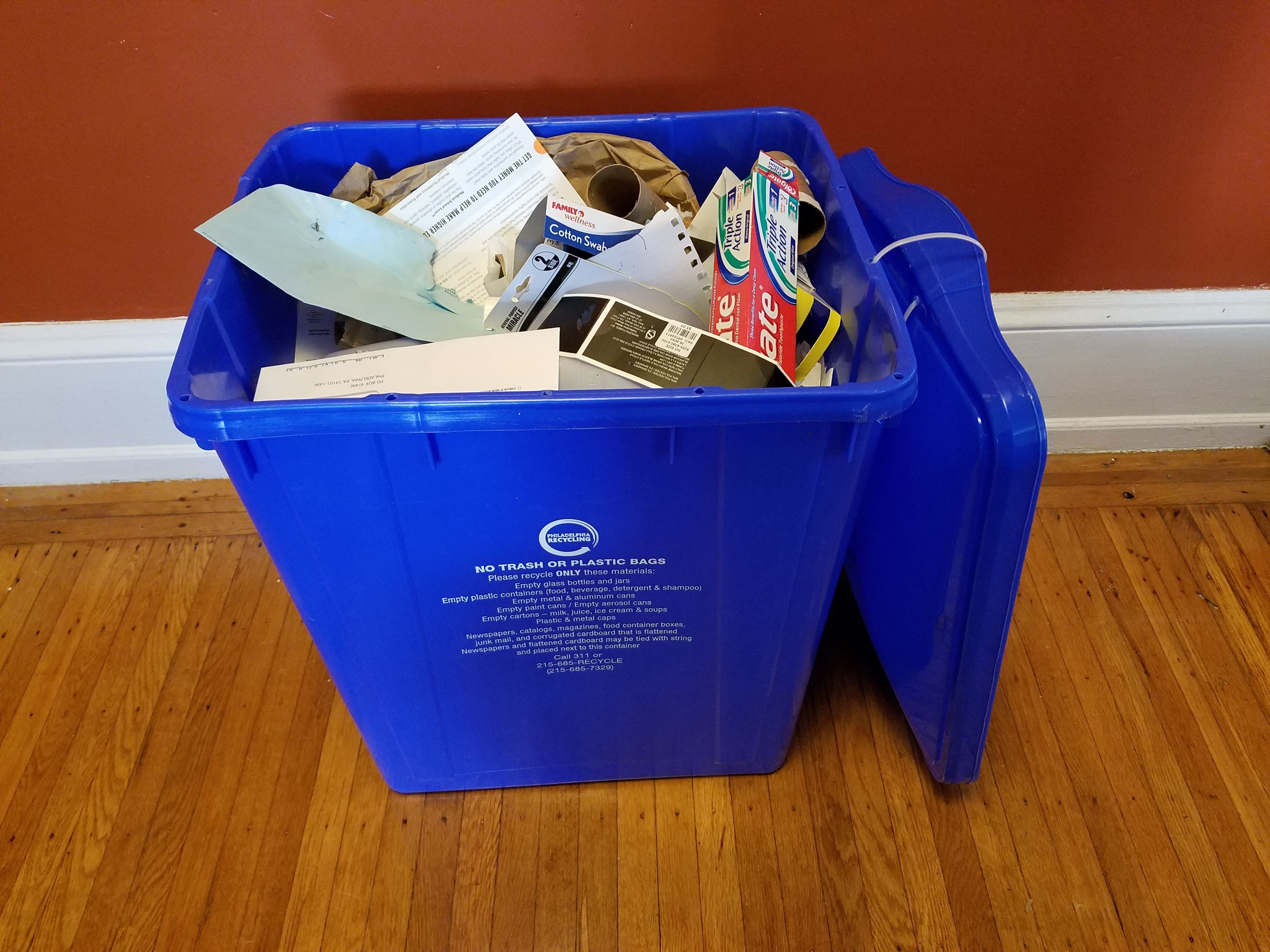 plastic recycling bin