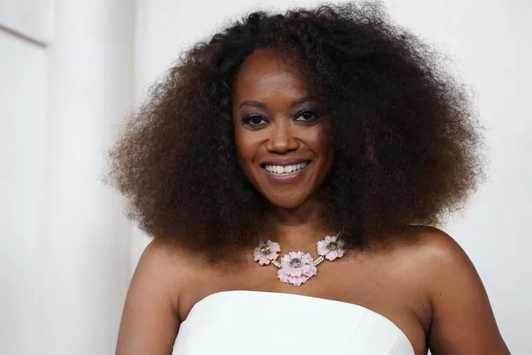 Erika Alexander arrives at the Oscars on Sunday, March 10, 2024, at the Dolby Theatre in Los Angeles. (Photo by Jordan Strauss/Invision/AP)