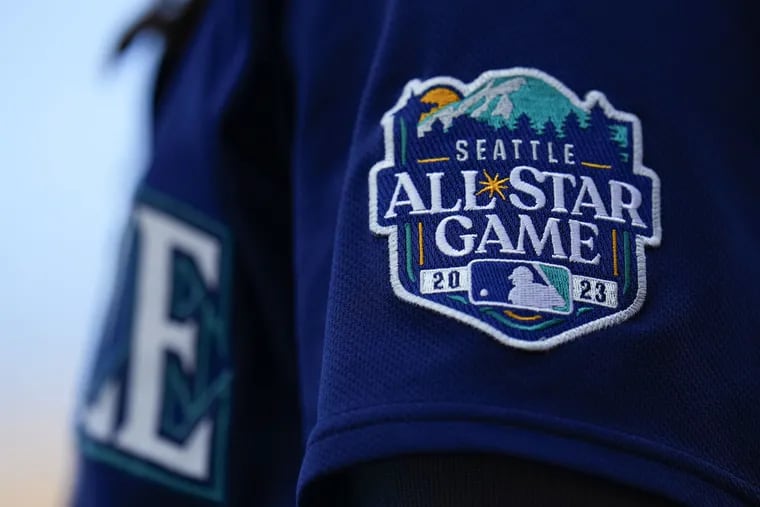 2001 All Star Game MLB Logo Jersey Sleeve Patch Licensed Seattle Mariners -  USA Sports Marketing