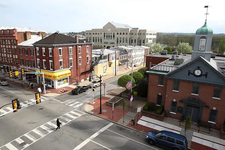 Norristown’s Main Street, at its intersection with Cherry Street, could use more traffic and more business. CHARLES FOX / Staff Photographer