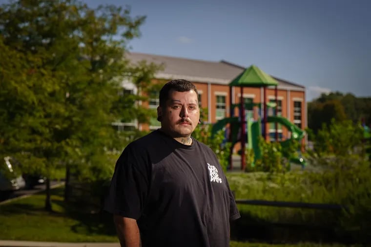 Steve Callahan shown here outside the Bristol Township elementary school where his son was injured by another student in May He's still trying to find out what happened.