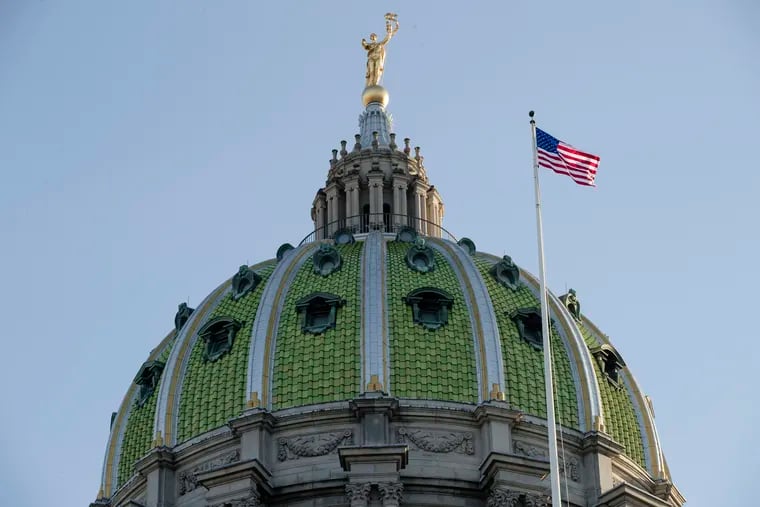 The Pennsylvania Capitol building in Harrisburg.