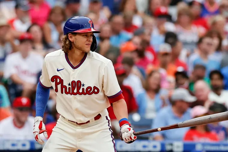 The Athletic on X: Alec Bohm did not mince words after a three-error  performance Monday garnered boos from Phillies fans. Postgame, Bohm  confirmed the quote but apologized, saying he said it emotionally