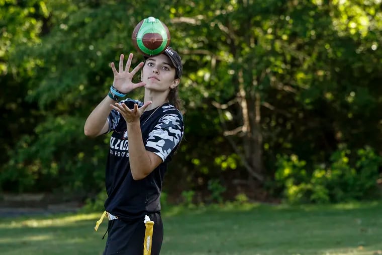 Caitlin Quinn's time playing flag in high school at Lansdale Catholic helped her overcome adversity and earn a college football scholarship at Milligan University.