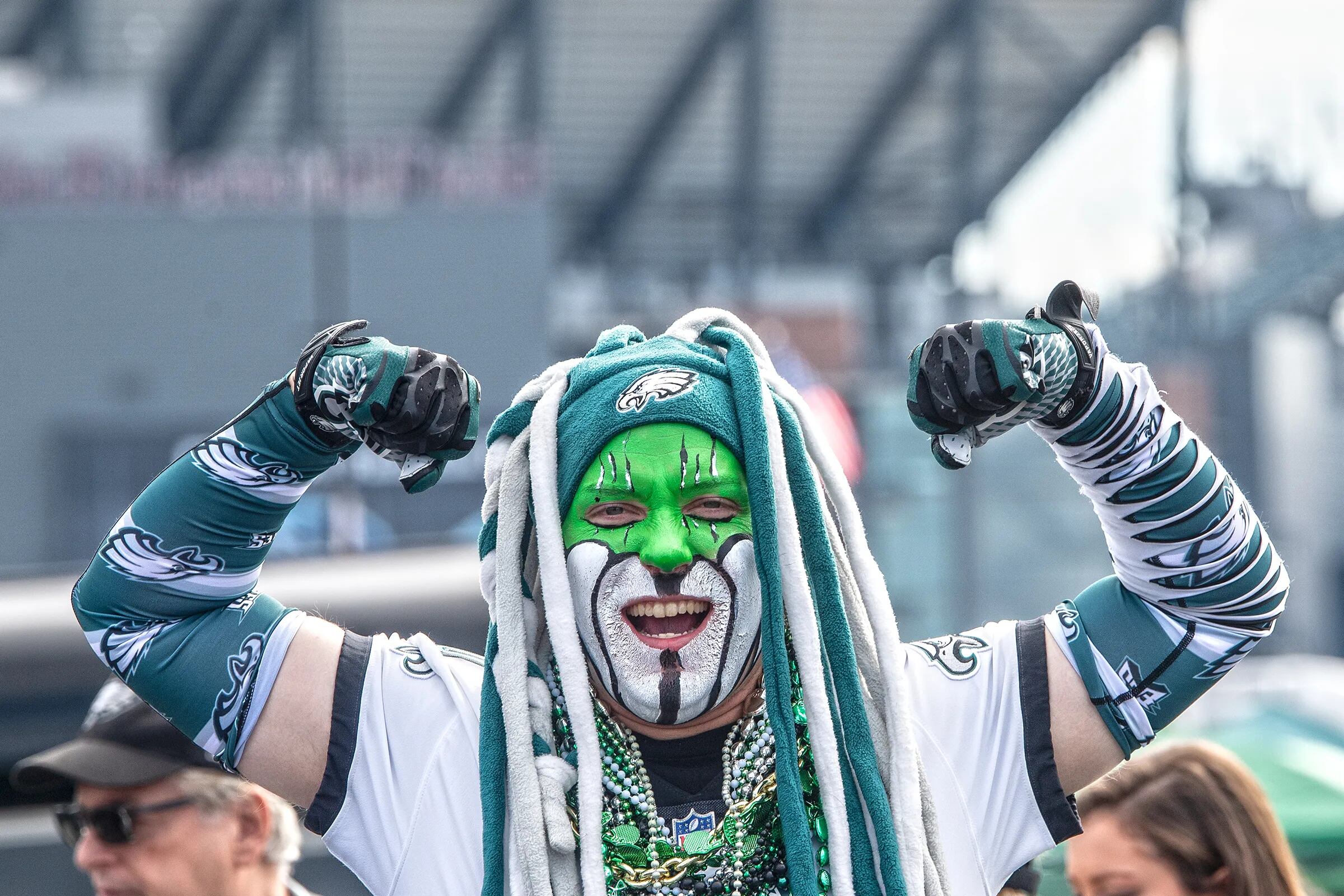 Eagles fans tailgate at Lincoln Financial Field hours before kickoff