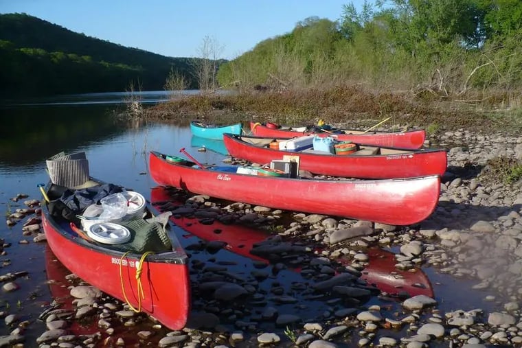 Canoes took five women and their Outward Bound guides on a 35-mile, five-day journey down the Delaware, starting in Milford, Pa., and ending at the Delaware Water Gap.