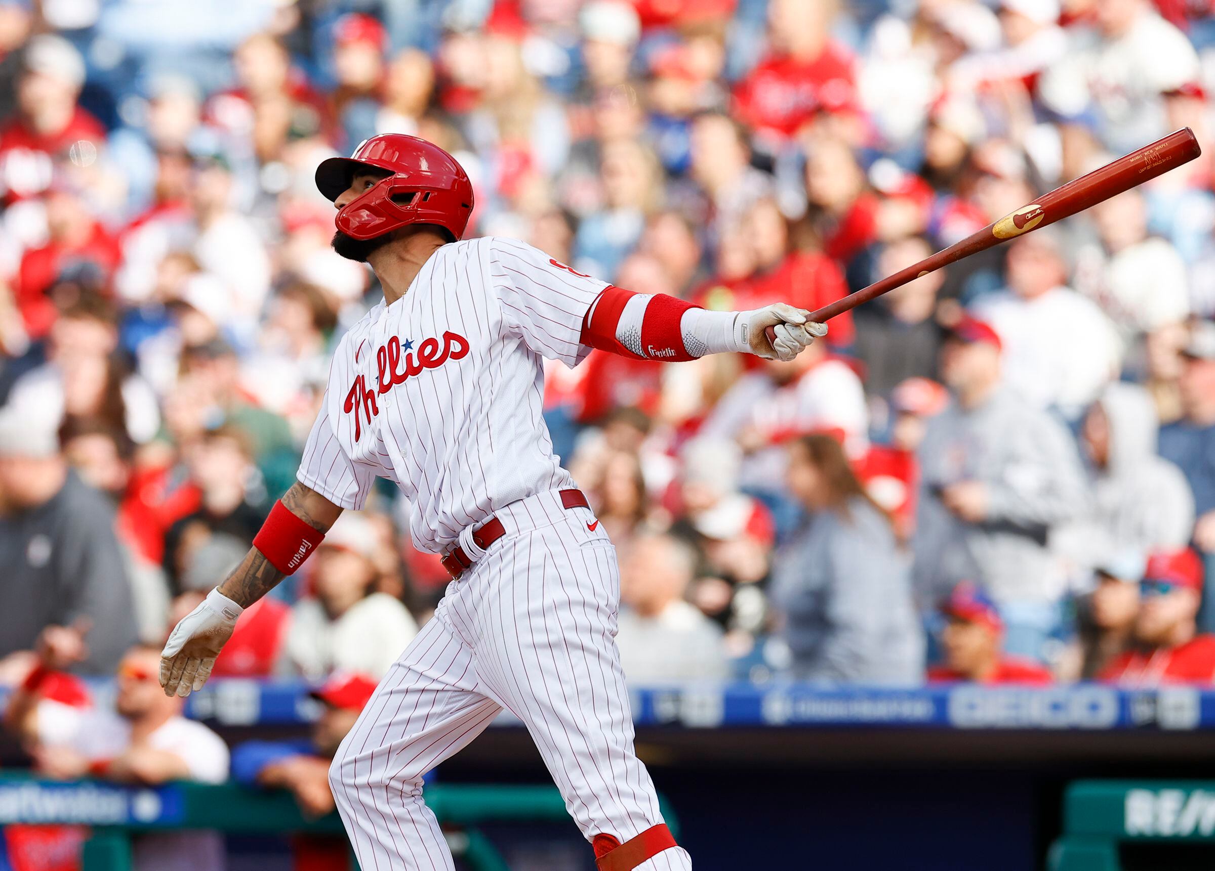 Gibson strikes out 10, Castellanos homers, Phillies beat A's