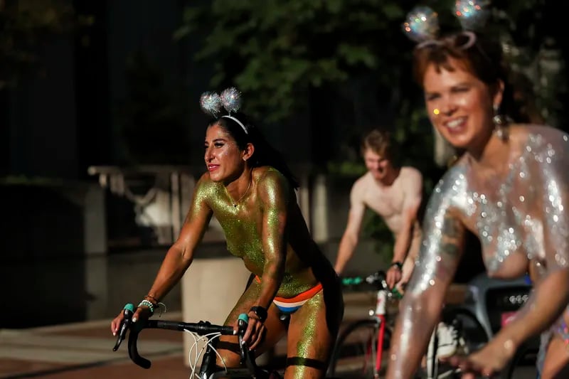 Photos of the 2023 Philly Naked Bike Ride