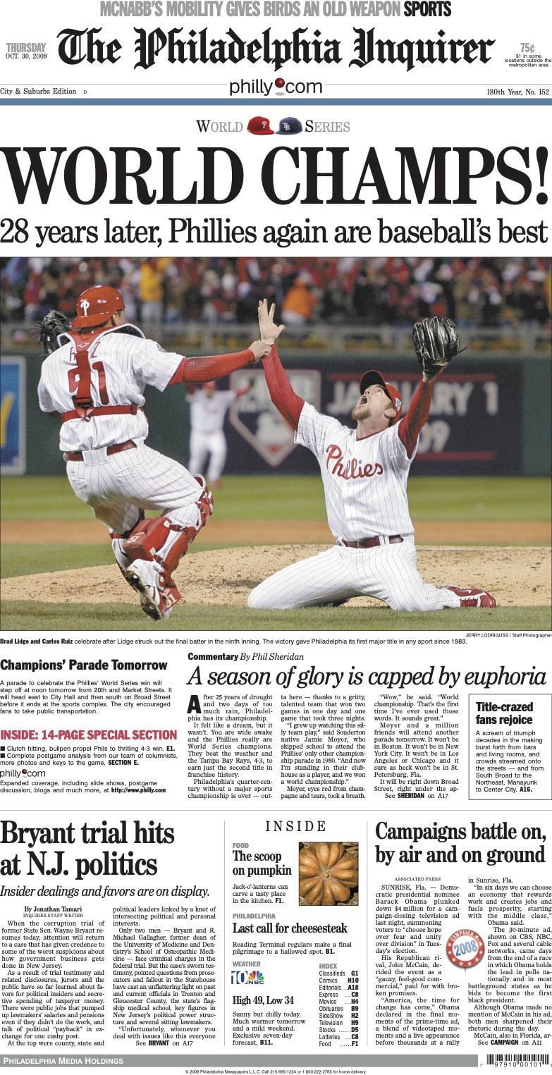 2008 Phillies, World Series champions: A look back