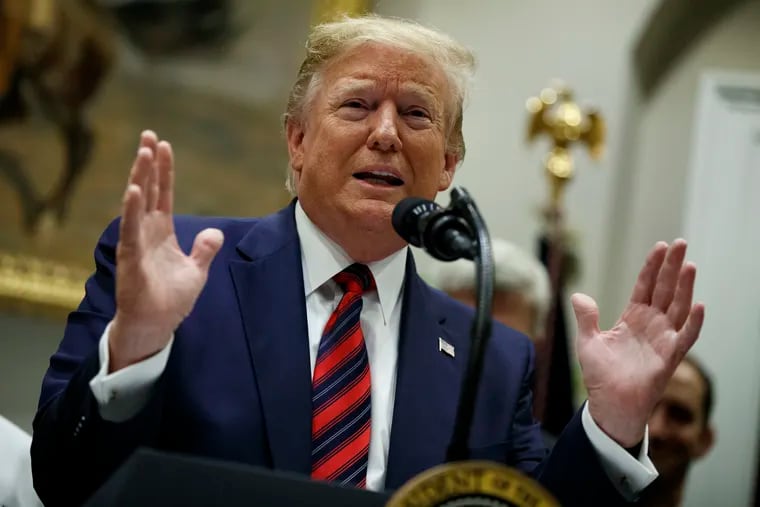 President Donald Trump speaks during a event on medical billing, in the Roosevelt Room of the White House, Thursday, May 9, 2019, in Washington. (AP Photo/Evan Vucci)