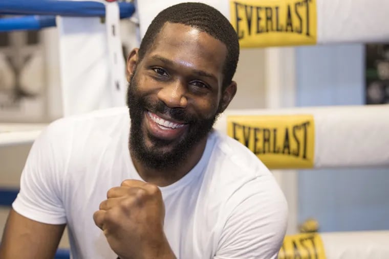 Philadelphia boxer Bryant Jennings is at Joe Hand’s gym in Philadelphia.