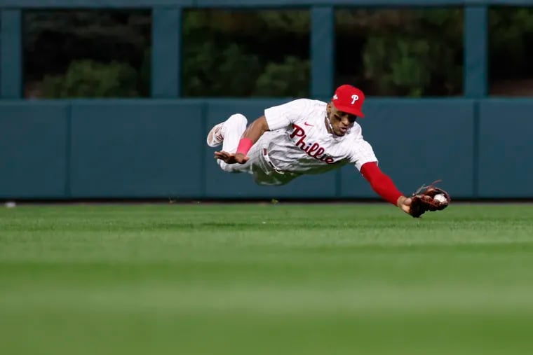 One of Johan Rojas' favorite catches -- snagging a line drive off the bat of Tommy Pham in the NLCS -- started with doubt. "I didn’t think I had a chance.”