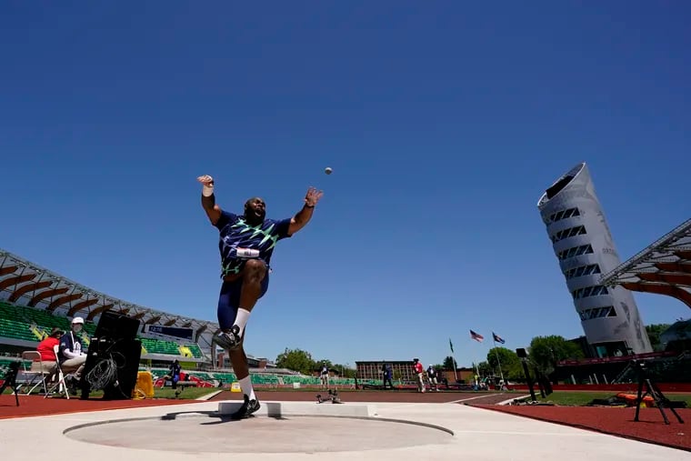 Darrell Hill, an Olympian in 2016 from the Philly area, is working with NBC as an analyst for the field events at the Paris Olympics.