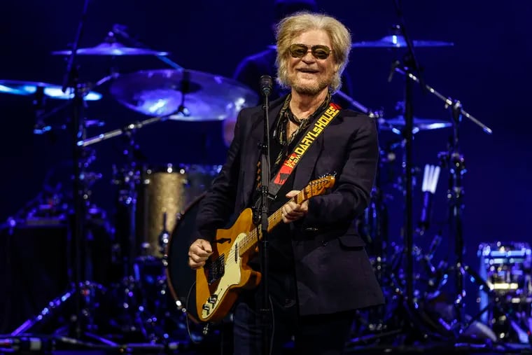 Elvis Costello and Daryl Hall in concert at the Mann Music Center.Wednesday, July 10, 2024