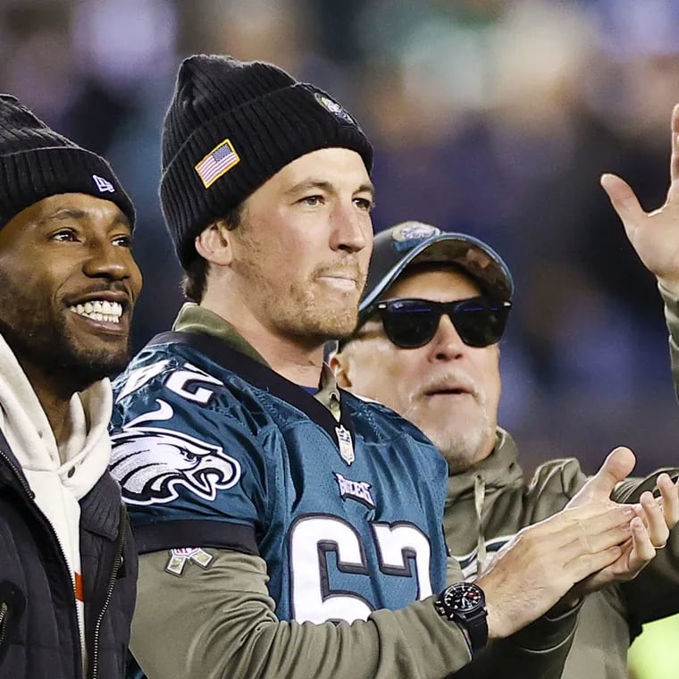 Miles Teller, seen here at Lincoln Financial Field attending a 2022 game between the Eagles and Washington Commanders.