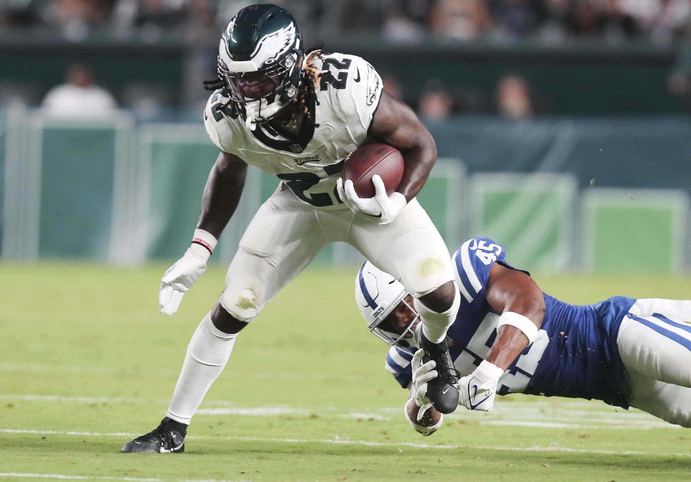 Philadelphia Eagles wide receiver Joseph Ngata (86) in action against the  Indianapolis Colts during an NFL pre-season football game, Thursday, Aug.  24, 2023, in Philadelphia. (AP Photo/Rich Schultz Stock Photo - Alamy