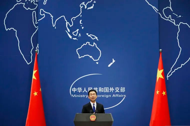 Chinese Foreign Ministry spokesman Geng Shuang speaking during a daily briefing last month. The Ministry said Thursday that the allegations about Chinese nuclear testing in the department’s Nuclear Compliance Report were “totally unfounded countercharges that confuse right and wrong.”