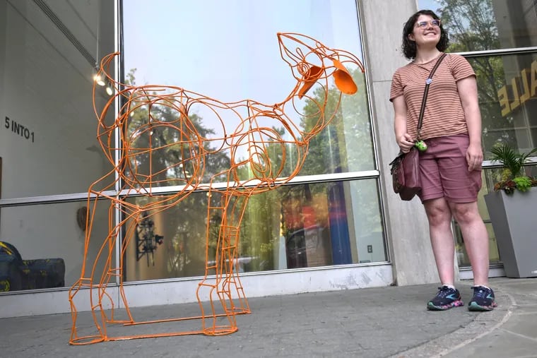 Zivia Brown created a goat metal sculpture that was displayed at UArts. Now, it lives at the entrance of Moore College of Art and Design, where she transferred after UArts closed.