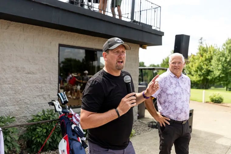 Sixers head coach Nick Nurse, pictured with Carroll National head golf pro Brian Billmeier, bought the course in his hometown in February to prevent it from being shut down.