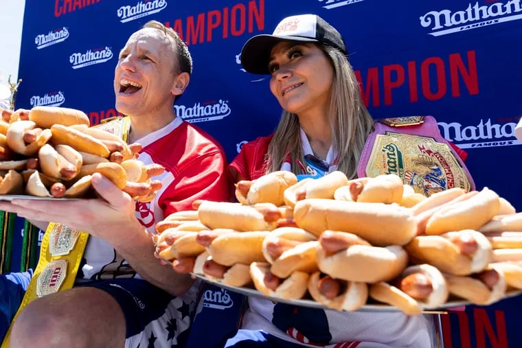 2023 Nathan's hot dog eating contest odds Joey Chesnut, Miki Sudo big