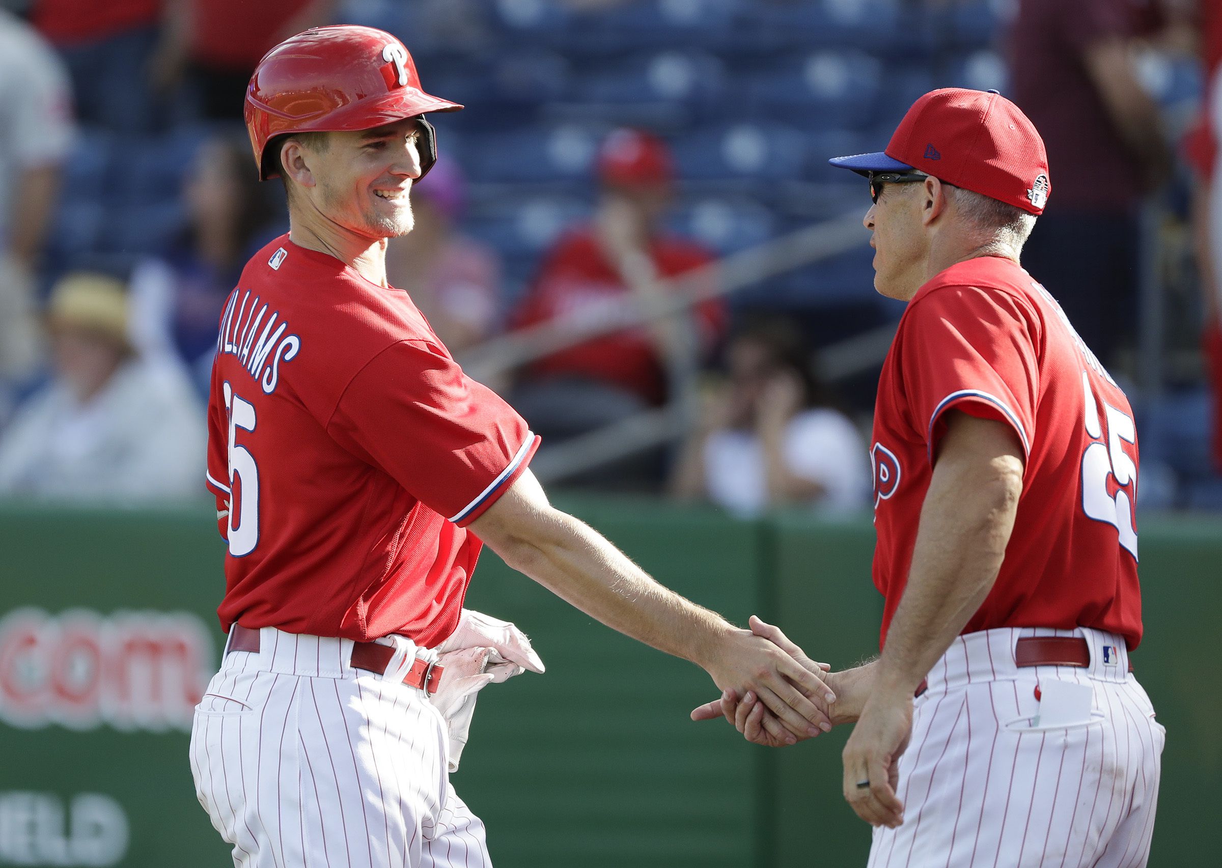 Phillies' Rhys Hoskins picking up slack for injured Bryce Harper, J.T.  Realmuto