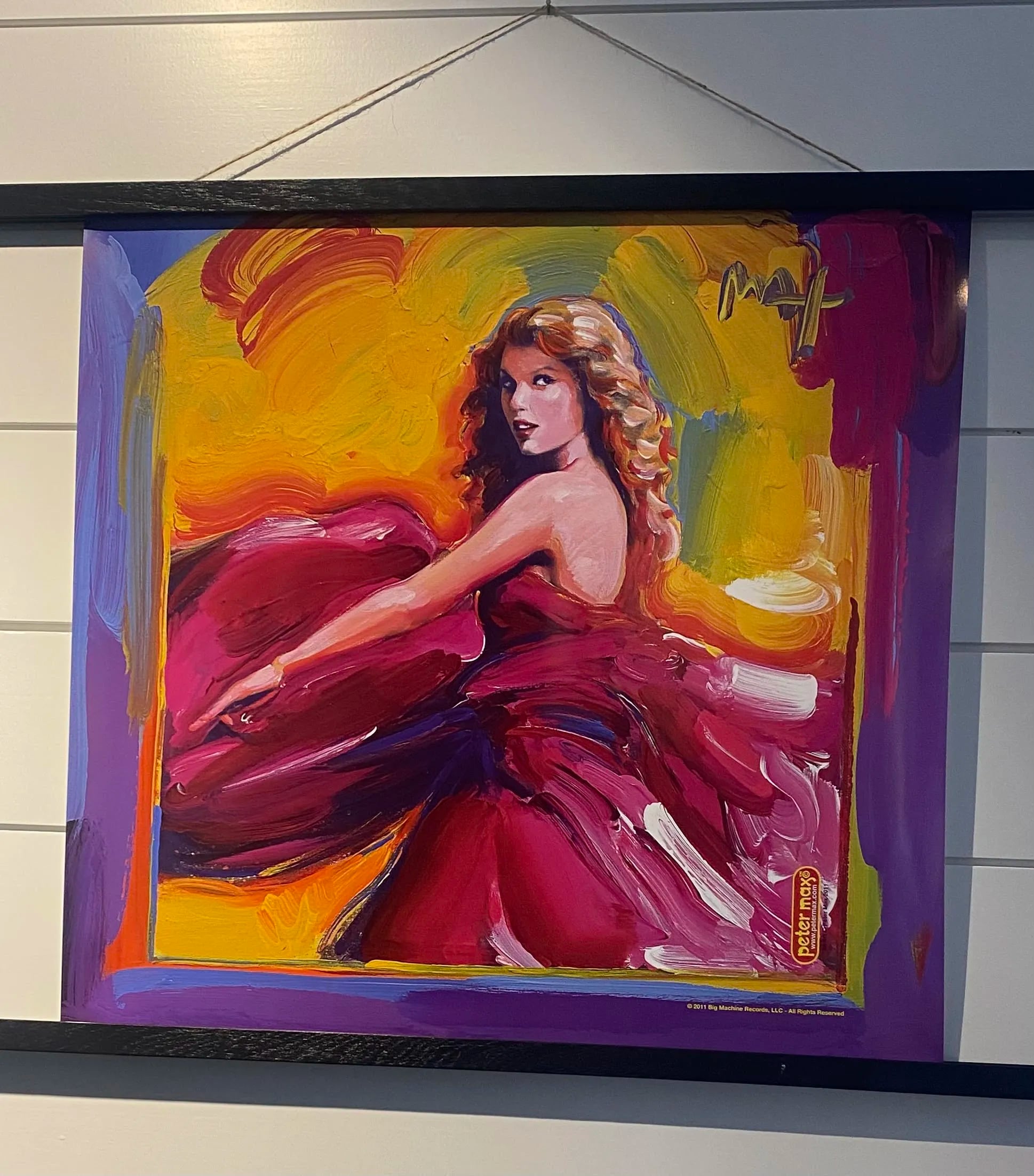 A poster of Taylor Swift by Peter Max at Stone Harbor Museum.