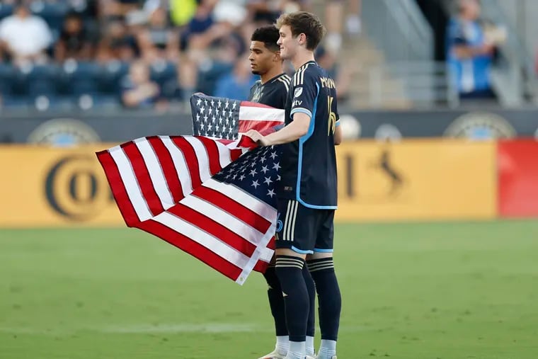 Jack McGlynn (right) and Nathan Harriel are two of three players on the U.S. men's Olympic soccer team with ties to the Union.