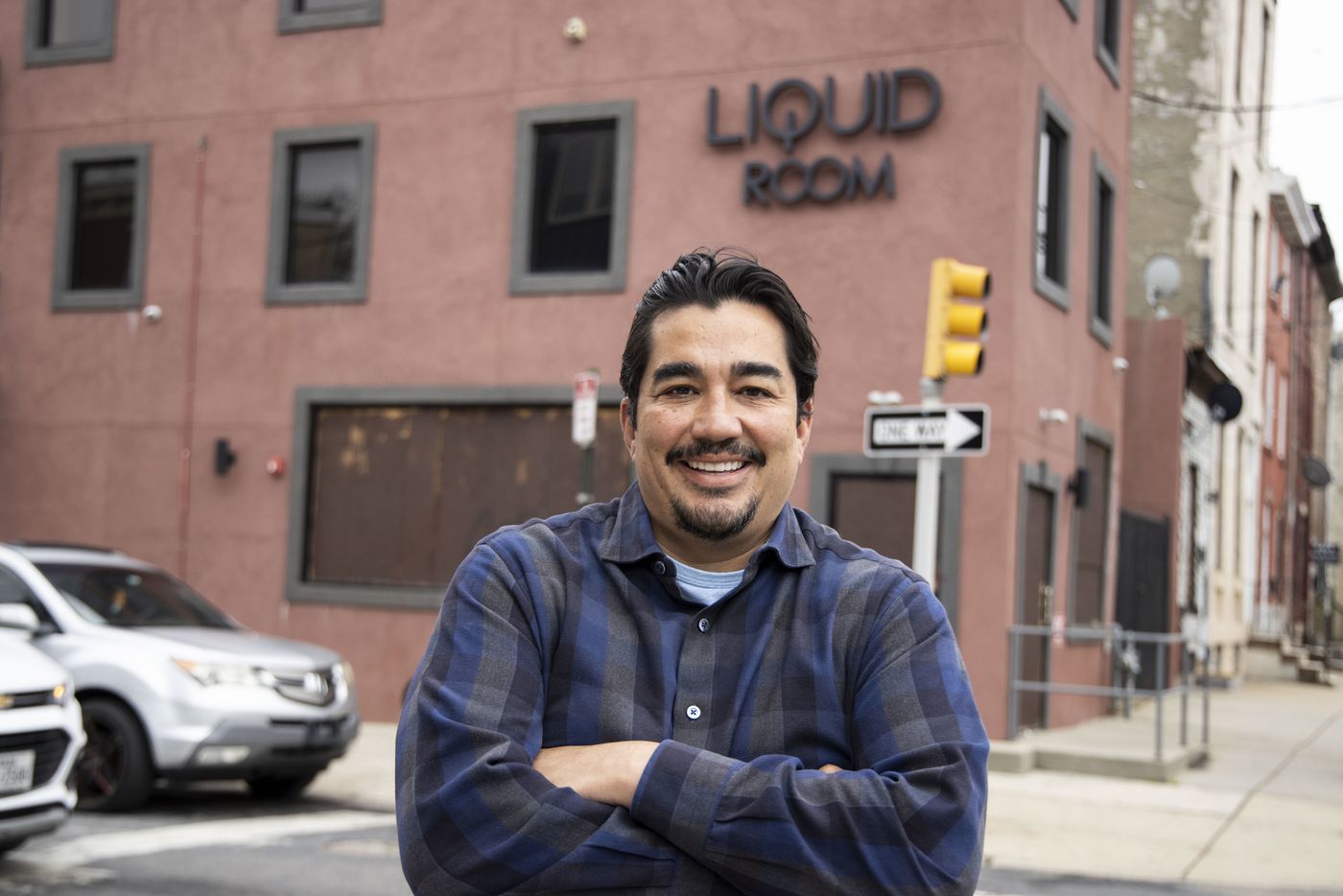 Chef Jose Garces outside of the former Liquid Room, site of his forthcoming restaurant.