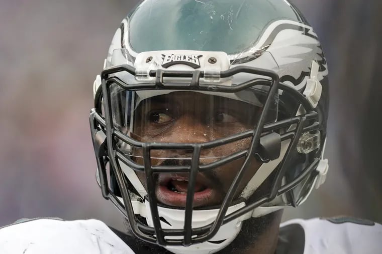 Eagles defensive tackle Fletcher Cox against the New York Giants on Dec. 17.