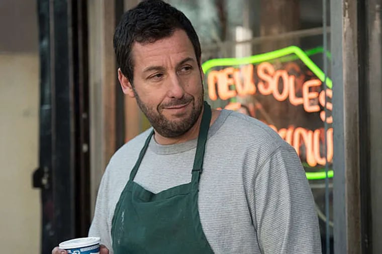 Walk a mile in their footwear: Adam Sandler as a dour shoemaker with a magical stitching machine in &quot;The Cobbler.&quot; (Macall Polay/ImageEntertainment)