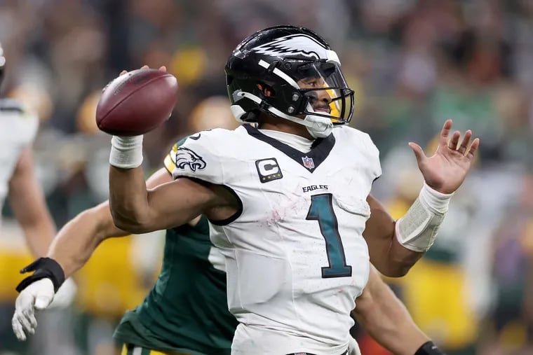 Jalen Hurts looks to lead the Eagles to a 2-0 start against the Atlanta Falcons on "Monday Night Football."