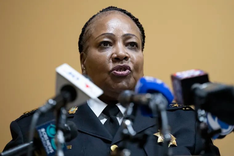 Sheriff Rochelle Bilal, seen here at a Sept. 2023 news conference, said her staff is working to correct new issues that have emerged in the office.