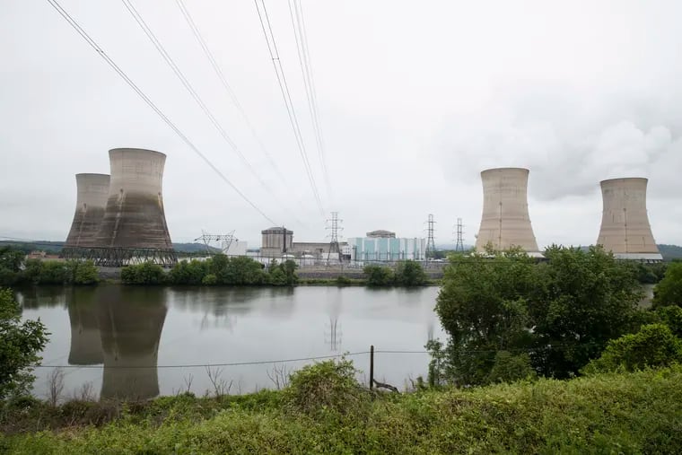 The Three Mile Island nuclear power plant in Middletown, Pa on May 22, 2017. With nuclear power plant owners seeking a rescue in Pennsylvania, a number of state lawmakers have proposed an alternative energy bill that would favor nuclear use.