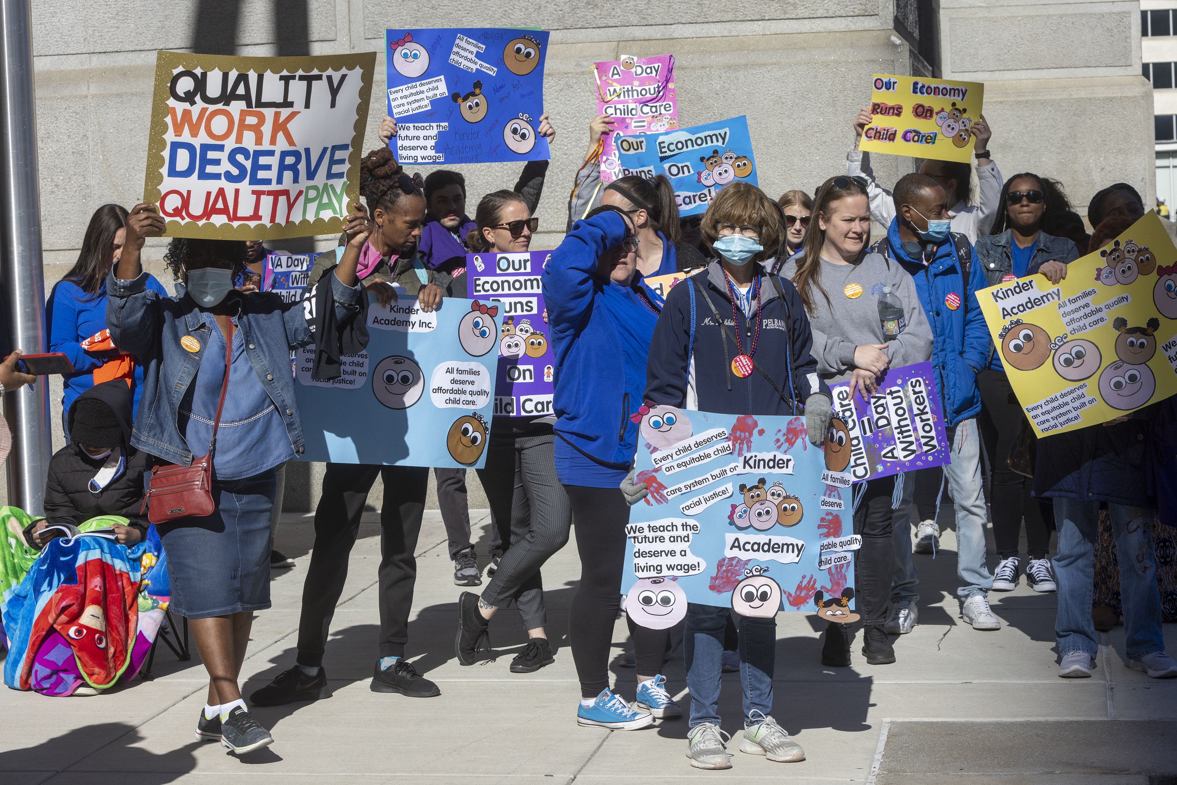 More than 20 Philly child care centers go on strike pushing for