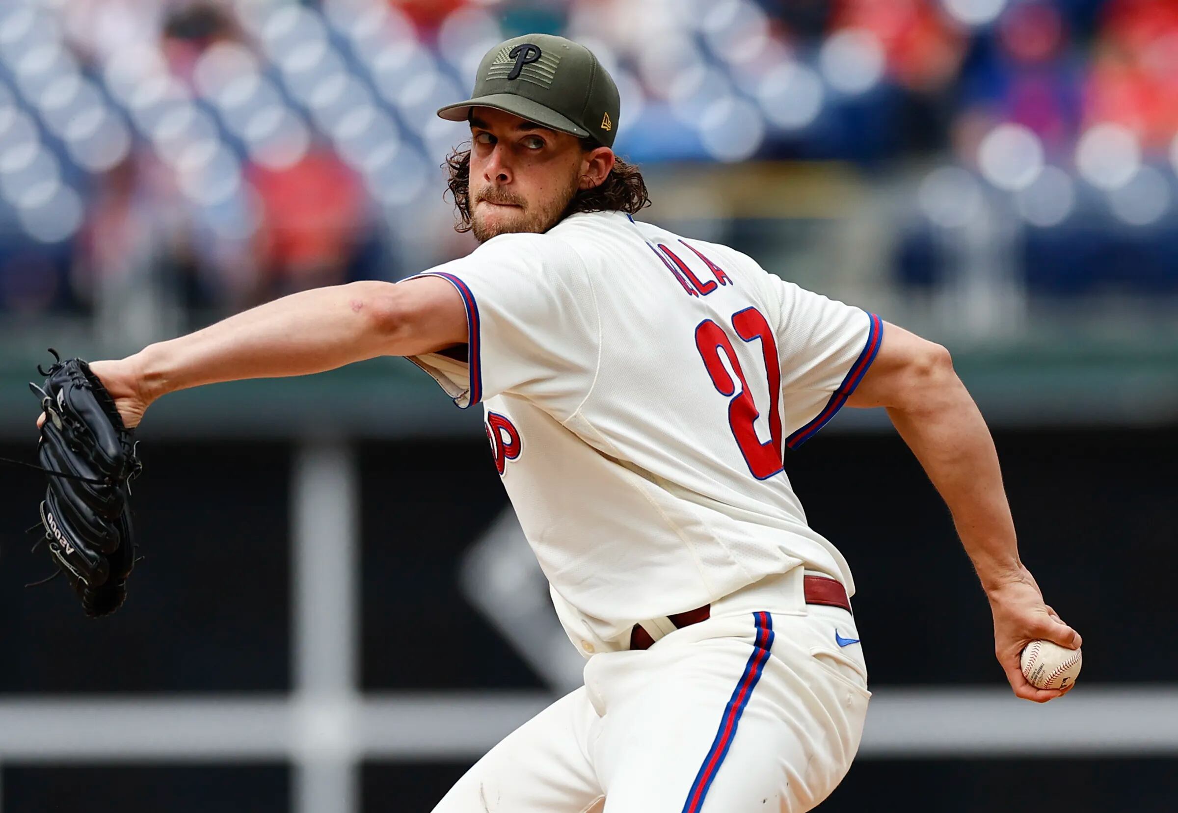 Aaron Nola Philadelphia Phillies Autographed 16 x 20 Throwing Photograph