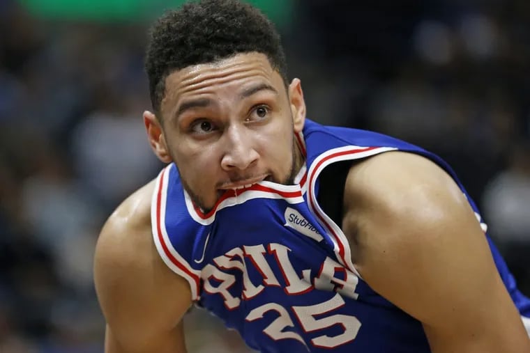 76ers guard Ben Simmons during the second half of the game against the Utah Jazz.