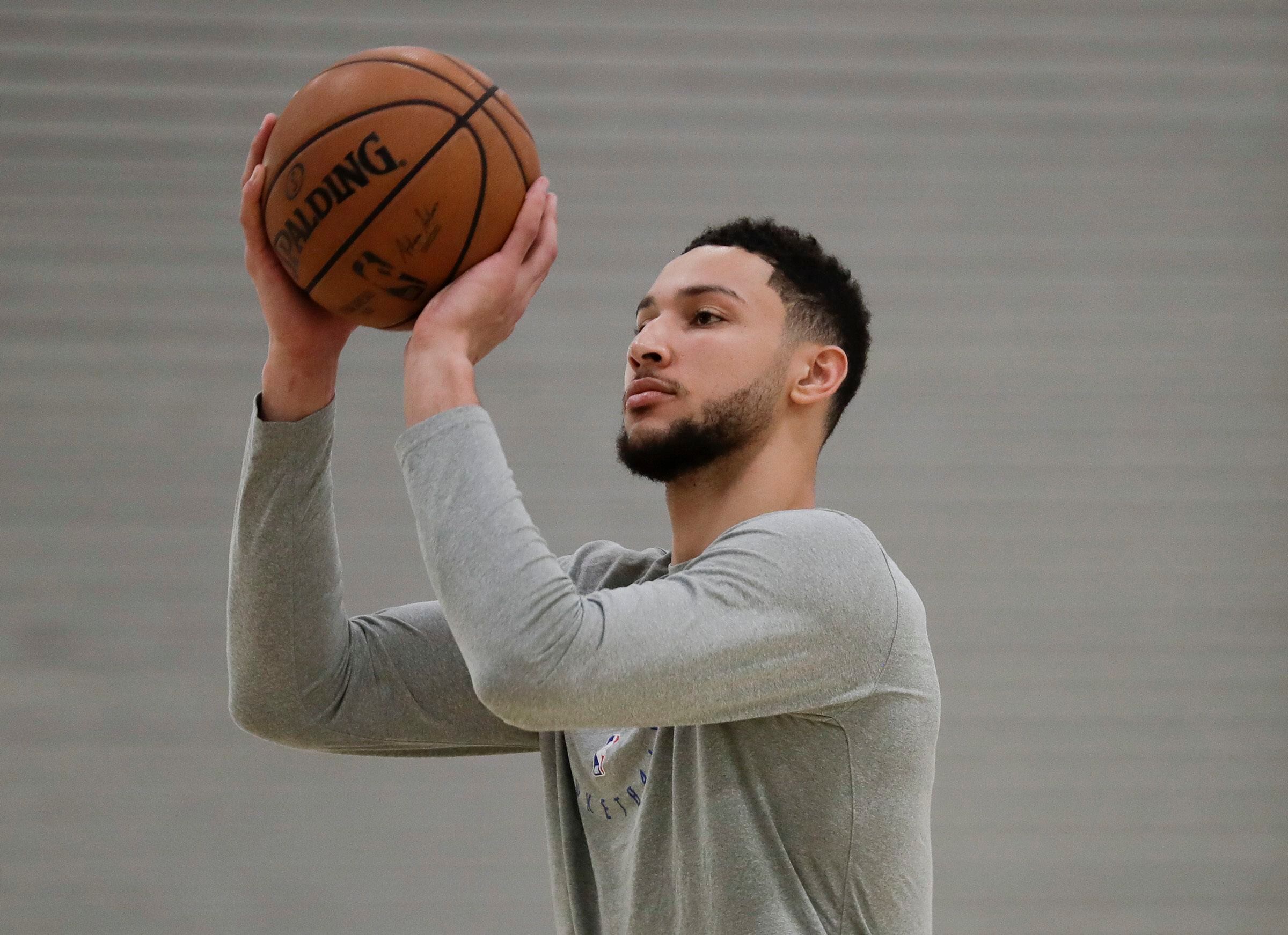 Missing: Ben Simmons jump shot” hanging outside of Barclays Center prior to  Game 3. : r/sixers