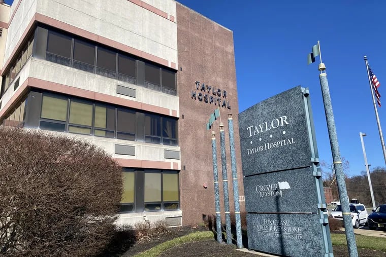 Crozer Health announced that it will end surgical services at Taylor Hospital, in Ridley Park, by Sept. 1.