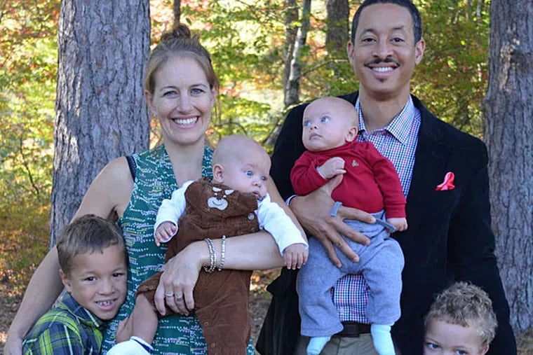 Sylvie Gallier Howard and Umi Howard with their sons (from left): Demetrius Khalil Gallier Howard, Karim Etienne Gallier Howard, Jai Thaddeus Gallier Howard, and Bahari Kingston Gallier Howard. (REED DAVAZ McGOWEN)