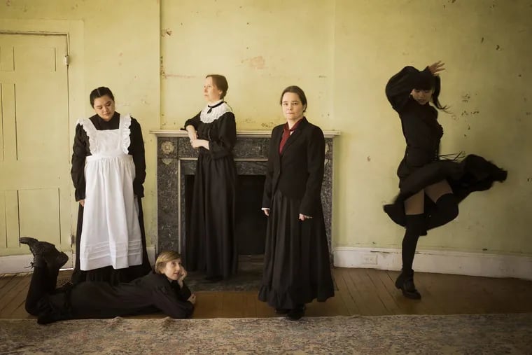 The Philadelphia Artists' Collective presents a world premiere adaptation of Charlotte Brontë's masterpiece, through May 28 at Christ Church Neighborhood House, 20 N. American St., Philadelphia. Featuring from left: Charlotte Northeast, Kimie Muroya, Cassandra Alexander, Erin Read, and Lex Thammavong.