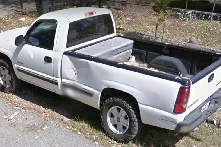 This undated photo provided by the Texas Department of Criminal Justice shows white Chevy pickup truck reportedly taken from a family by escape prisoner Gonzalo Lopez. Lopez, a convicted murderer on the run since escaping a prison bus after stabbing its driver last month, was fatally shot by law enforcement late Thursday, June 2, 2022, in Jourdanton, Texas, after he killed a family of five and stole their pickup truck from a rural weekend cabin, a Texas prison system spokesman said.