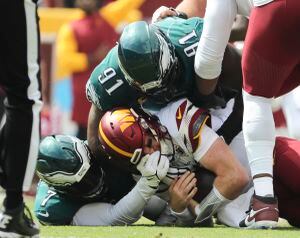 49ers-Eagles film breakdown: Taking a look at the 3 sacks of Carson Wentz -  Niners Nation